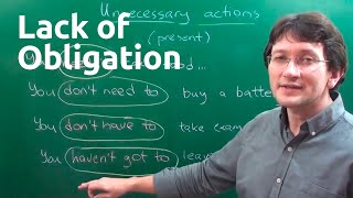 Видео Указание на отсутствие обязательства в конструкциях (needn't, don't need/have to, haven't got to) (автор: Maxim Achkasov)