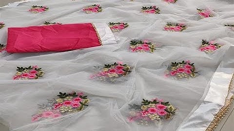 New Arrival Embroidery Fabric Mono Net Sarees || Latest Embroidered Bollywood Mono Soft Saree