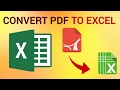 How to Convert PDF to Excel