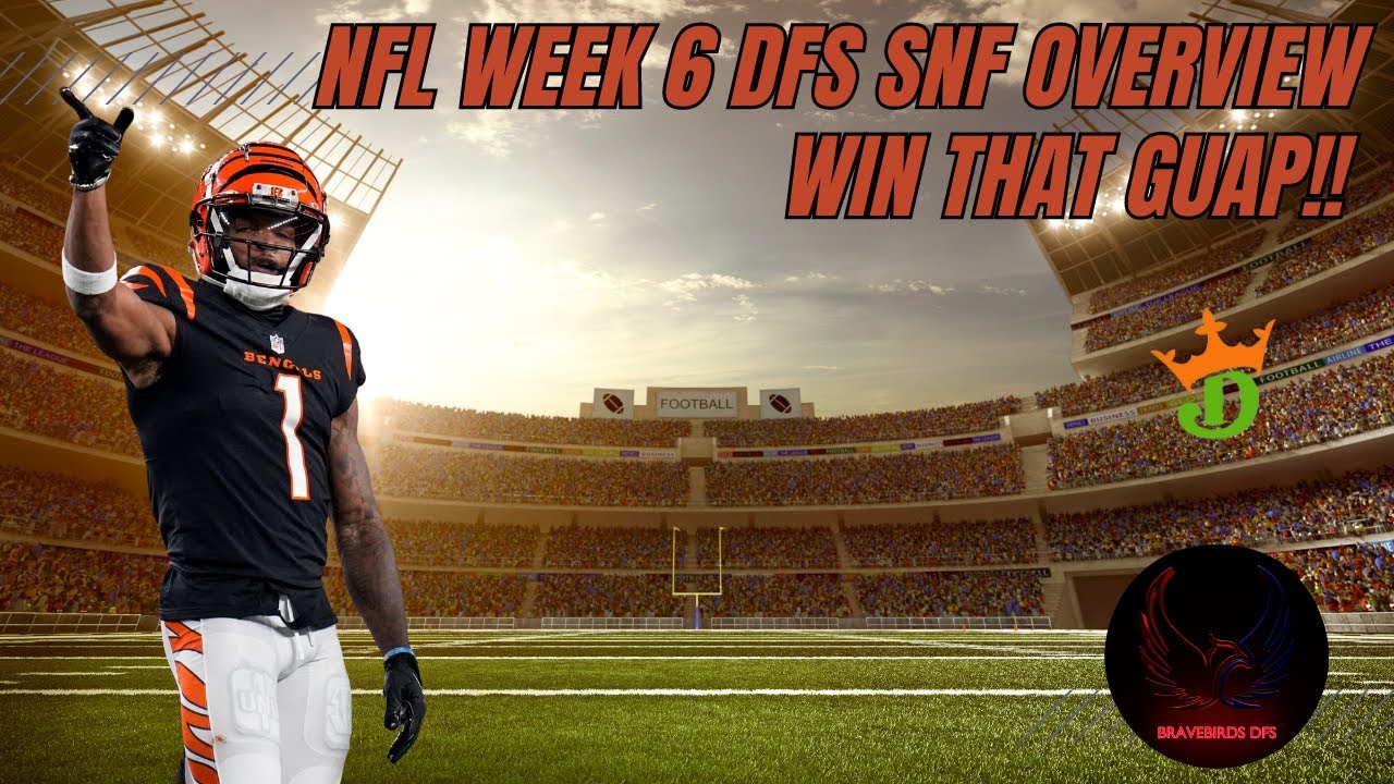 Week 6 snf bengals vs giants showdown nfl dfs draftkings