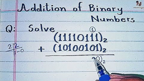 How to Add Binary Numbers || Addition in Binary Number System