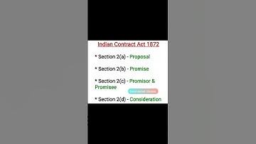 Indian Contract Act 1872 | Sections 2 (a) (b) (c) (d) (e) (f) (g) (h) (i) | UGC NET Commerce #shorts