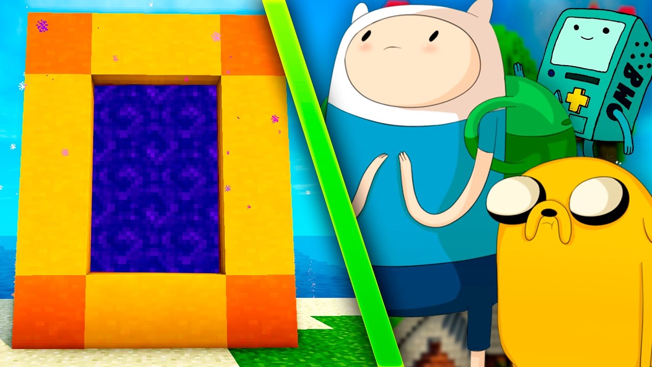 Minecraft Como hacer un portal a la dimension de HORA DE AVENTURA | PORTAL FINN Y JAKE - YouTube