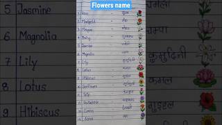 flowers name || #kids #education #flowers name#learning#shorts #short feed#learn flower #trending ||