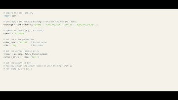 Quick Guide: Place a Market Order on Binance Using Python with ccxt
