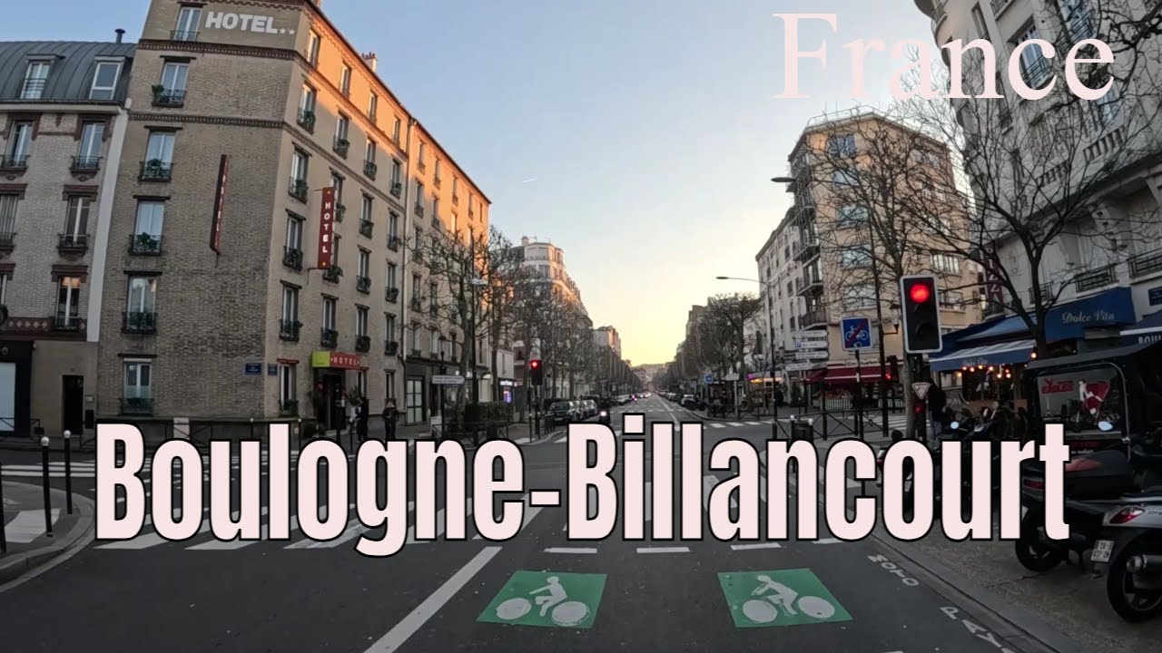 Boulogne-Billancourt 4K- Driving- French region