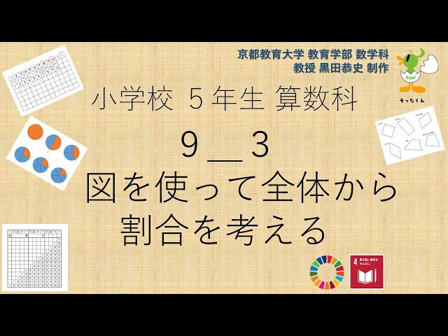小5＿算数科＿図を使って全体から割合を考える - YouTube
