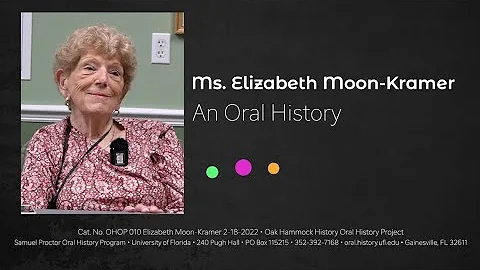 An Oral History With Elizabeth (Betty) Moon-Kramer...