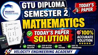 PAPER SOLUTION | APPLIED & ENGINEERING MATHS | SEM 2 | DIPLOMA ENGG.