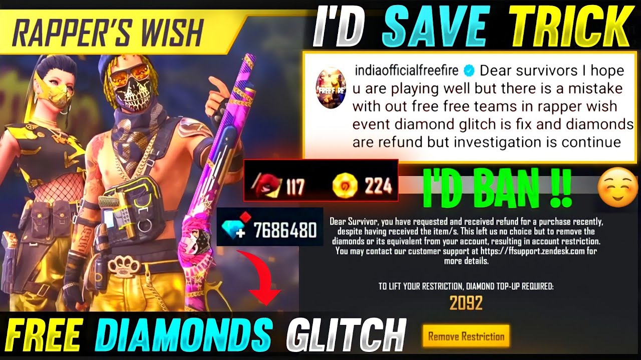 FREEFIRE UNLIMITED DIAMOND GLITCH EVENT | RAPPER WISH EVENT GLITCH | FREEFIRE NEW EVENT, RAPPER WISH