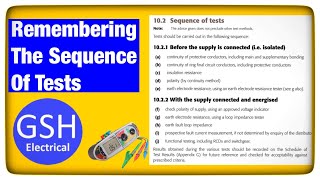 What is the Sequence of Tests According to BS 7671 🤔 - This Trick Will Help you Remember