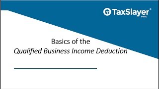 Qualified Business Income Deduction for Tax Returns