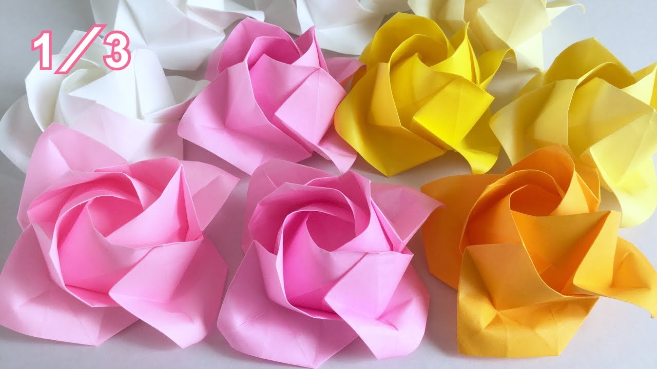 1/3【Level: High】Origami Rose /Fukuyama-Rose 【折り紙】福山ローズ