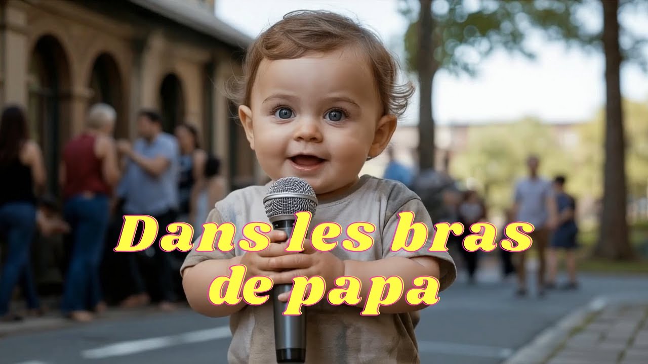 Dans les bras de papa !