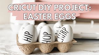 Cricut DIY Easter Egg Project: Rae Dunn Inspired Easter eggs