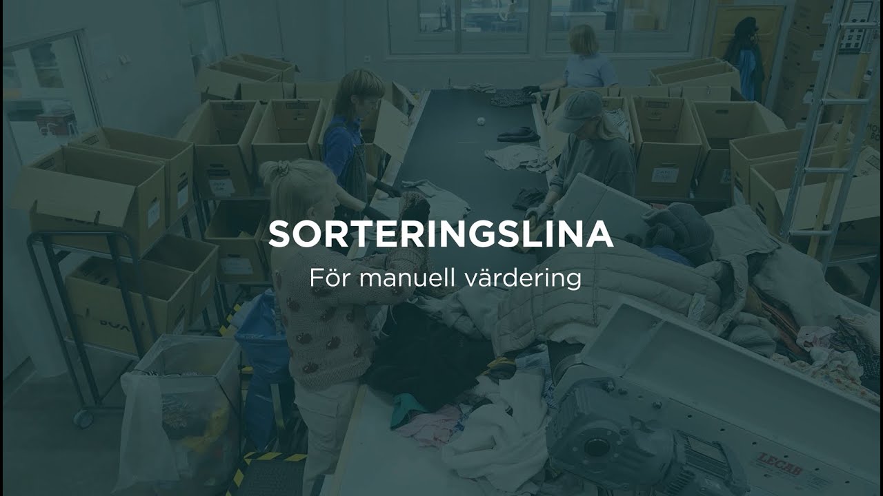 Sorteringslina för manuel sortering av textil - Wargön Innovation