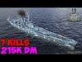 World of WarShips | North Carolina | 7 KILLS | 215K Damage - Replay Gameplay 4K 60 fps