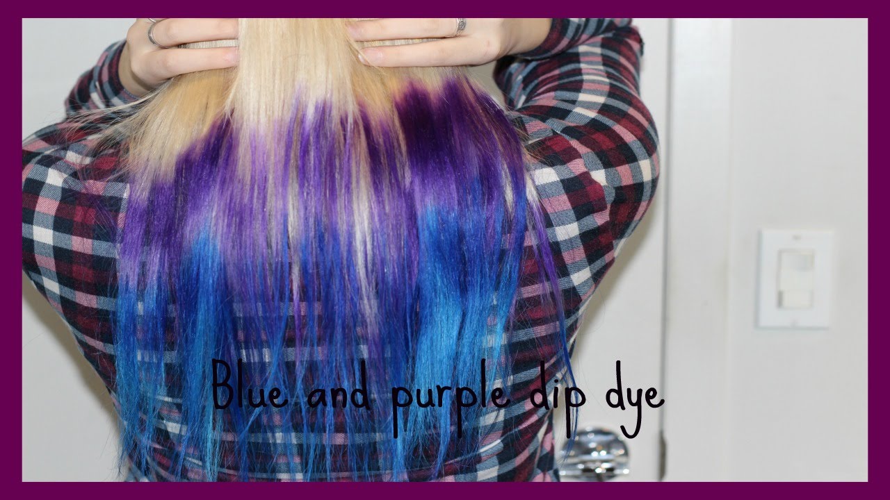 Fixing My Blonde Hair Blue Purpleish Dip Dye Youtube