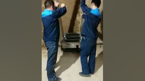How to installation of SRM7 wall plastering machine/auto rendering machine