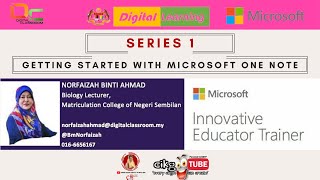 STEP BY STEP WITH SIFU AIZA @MICROSOFTEDU : SERIES 1 MICROSOFT ONE NOTE screenshot 1