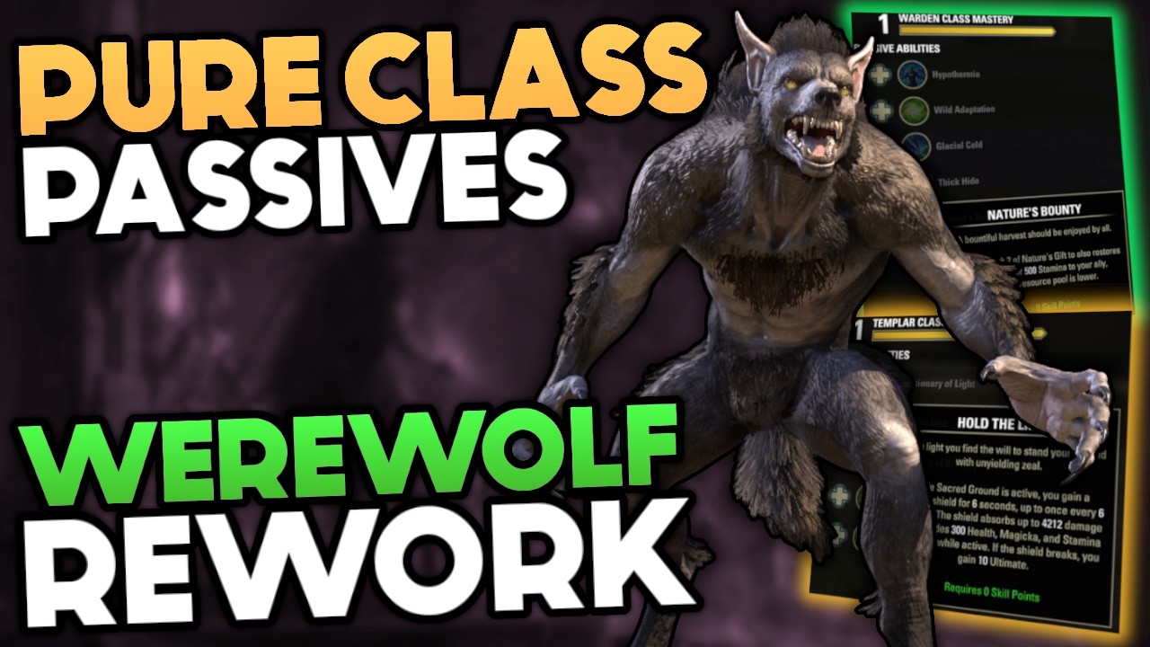 Werewolf Rework, Class Masteries & Crimson Veldt Trial Art - ESO March ...