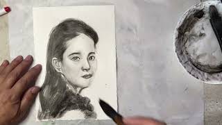 N779 每日水墨人物素描 美女 Daily Water-ink Portrait Sketch Beautiful Girl 수묵 인물 스케치 水墨画の人物スケッチ