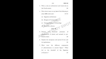 BHIC-102 JUNE 2023 , Previous Year Question Paper #amanstudyswot #ignou #exam