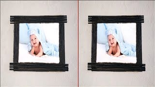 DIY newspaper photo frame// wall decoration ideas// DIY Room decor ideas screenshot 4