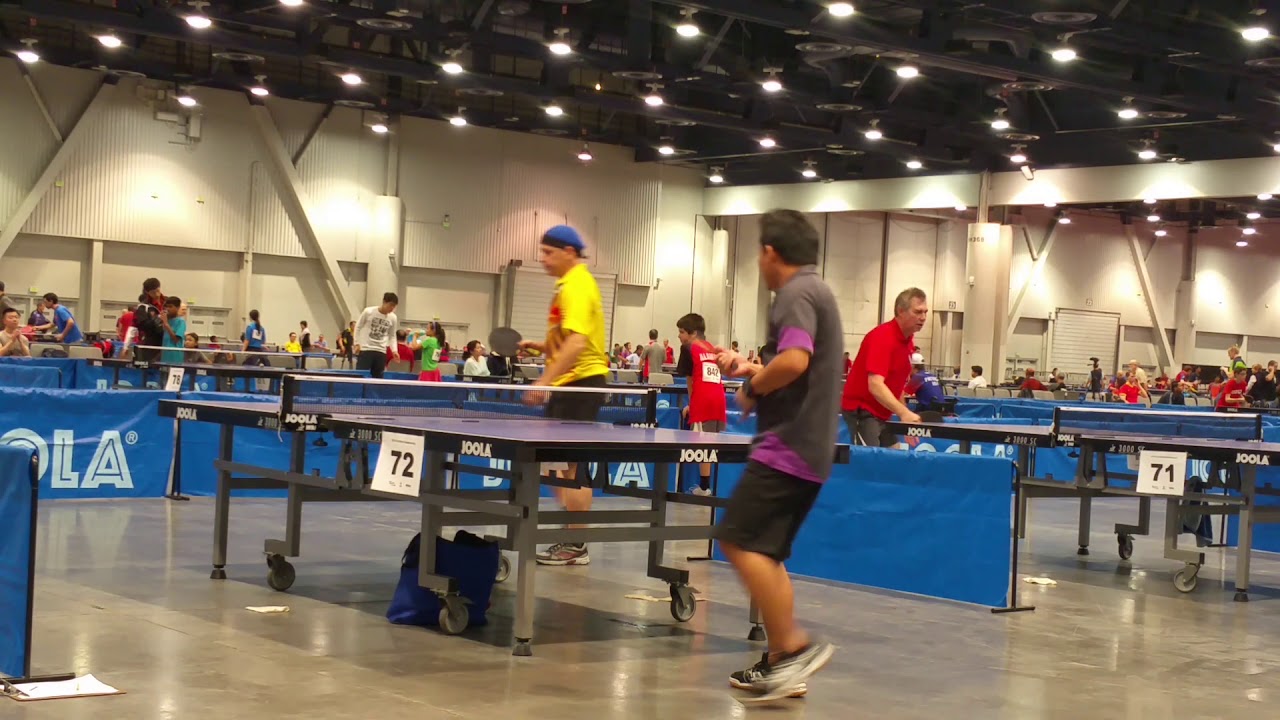 Anti vs long pips (mark gray anti) (guy in yellow LP) YouTube