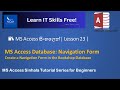 MS Access 2019 Sinhala Tutorial - Lesson 23 - MS Access Database: Navigation Form | Gmjc Academy