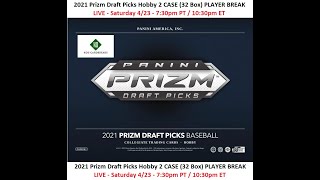 2021 Prizm Draft Baseball Hobby 2 Case Player Break 22