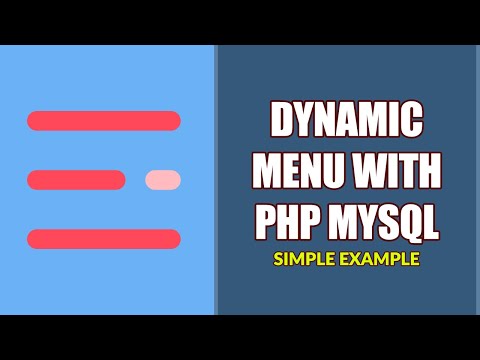 Simple Dynamic Menu With PHP MYSQL