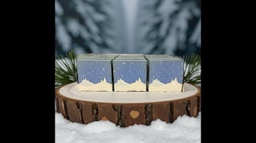 Silent Night cold process soap using soap scrapers