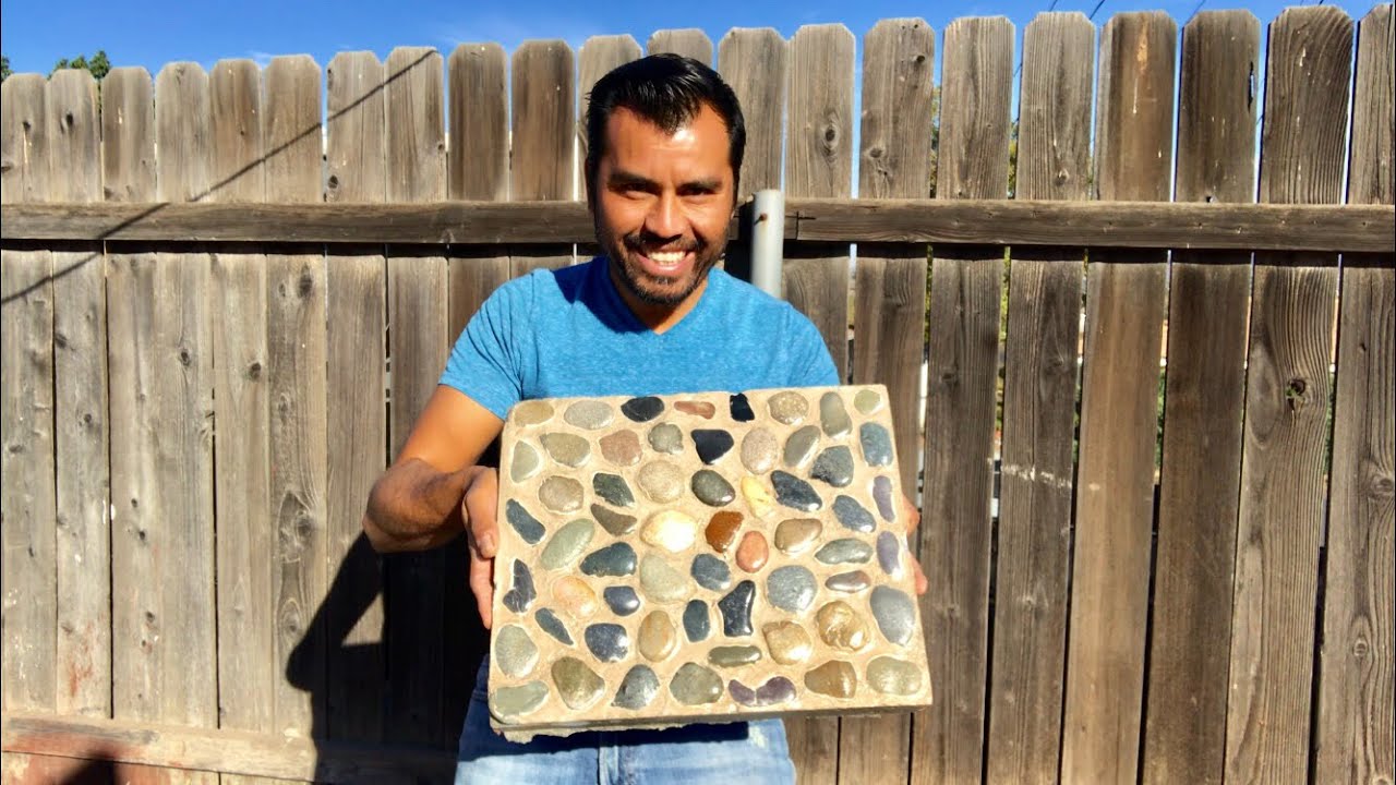 COMO HACER ADOQUINES CON ROCAS DE RÍO MEXICANAS / Mexican river rock paver, image size:1280x720