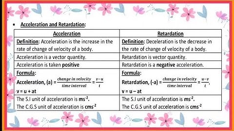 Acceleration and Retardation || Rate of Change of Velocity || Class 9 Science Chapter 8 Motion