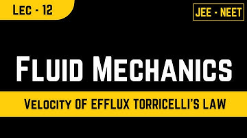 VELOCITY OF E-FLUX lecture 12 fluid mechanics JEE NEET BY SOHAM SIR AARADHYA CLASSES