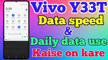 Vivo Y33T Me Daily Data Use &Data Speed Setting Kaise On Kare // How To Daily Data Use Setting