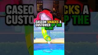 Caseoh Smacks A Customer Up The Slide