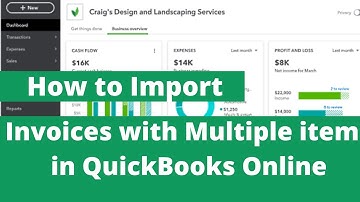 How to Import Invoice with Multiple items in QuickBooks Online