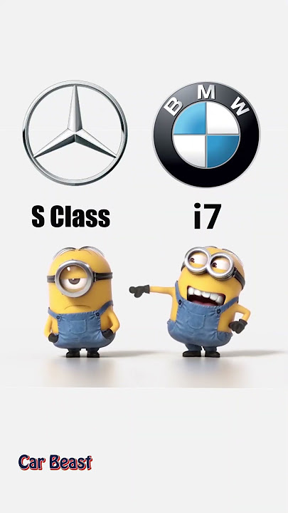 BMW i7 vs Mercedes S class funny #car #automobile #asmr #sportscar #tiktok #money #bmw #mercedes