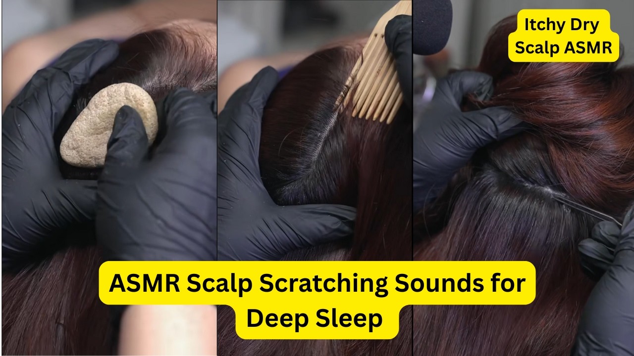 ASMR Scalp Scratching Sounds for Deep Sleep #19