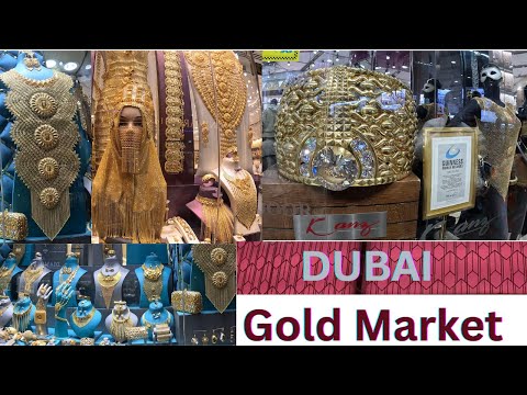 World Biggest Gold Market In Dubai,[4K] Deira Dubai Gold Souk Market.