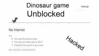 How to UNBLOCK the dinosaur game on school devices