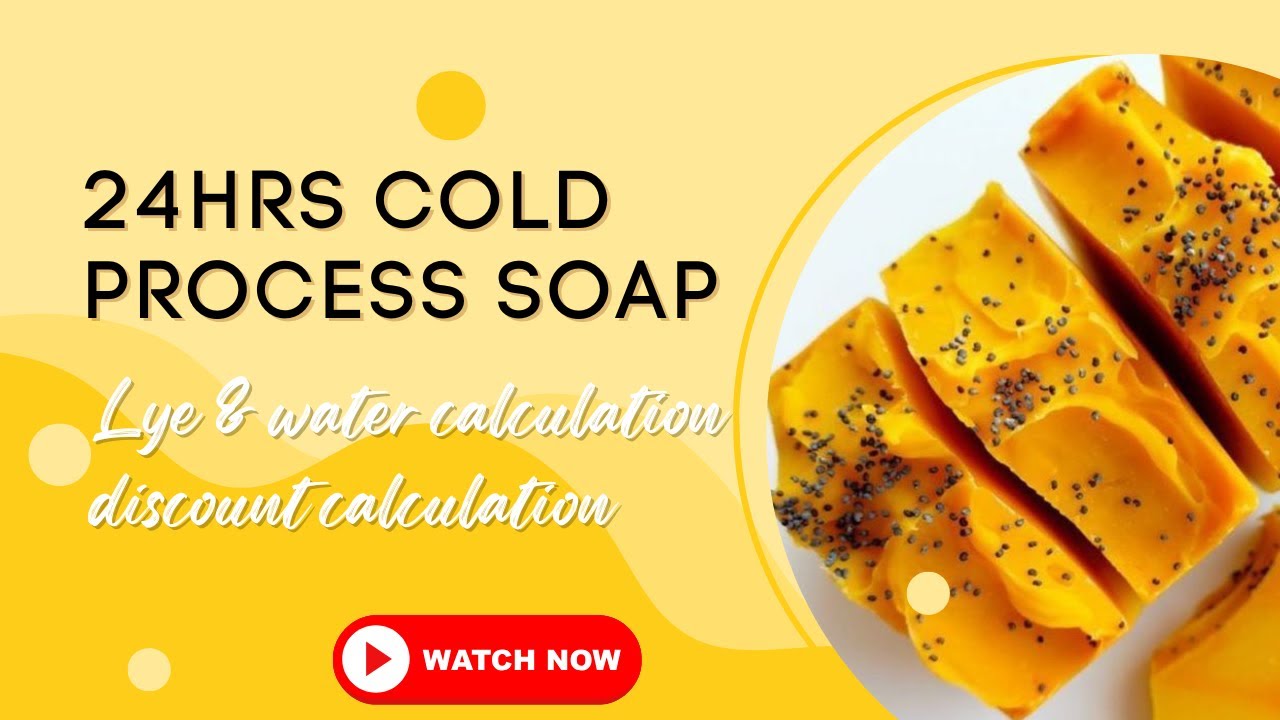 24hrs mature cold process soap making lye /water calculation in tamil 