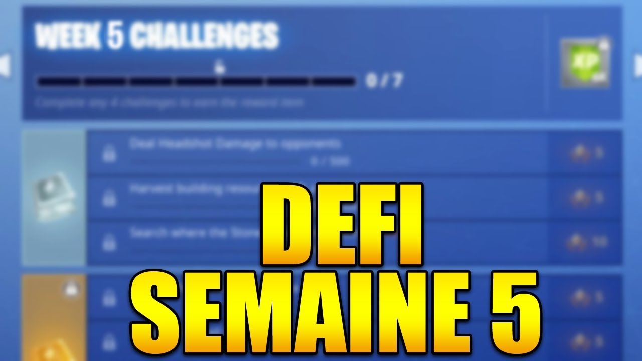 Liste Des Defis Saison 7 De La Semaine 5 Astuce Et Guide Sur - liste des defis saison 7 de la semaine 5 astuce et guide sur fortnite battle royale