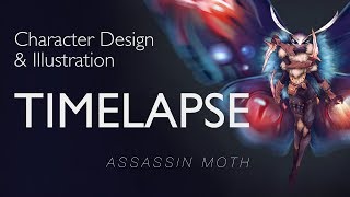 Procreate Character Design Timelapse | Assassin Moth