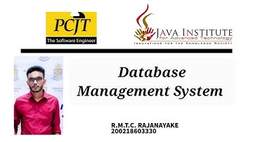 java institute database management system Task 20