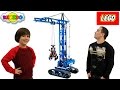 Лего Гусеничный Кран 42042 Как Папа с Камилем строили гараж. Lego Technic  Crawler Crane. Кикидо