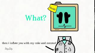 Jemima Bot Vore and coke and mentos inflation (Job simulator/Oc )